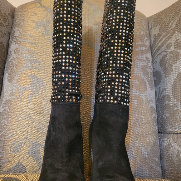 Rene Caovilla Beaded Knee Boots - Picture 4 of 4
